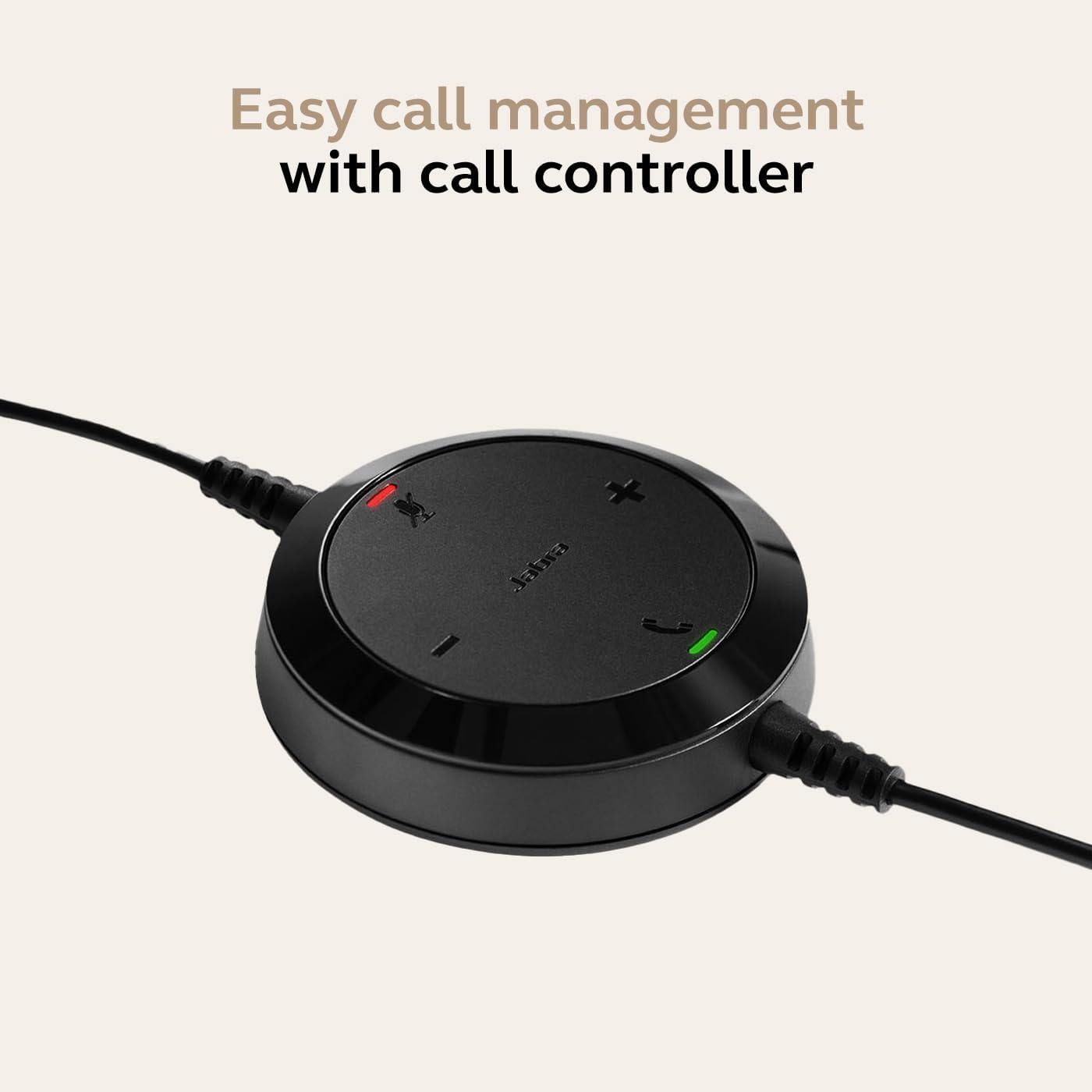 Jabra Evolve 20 Stereo Casque audio - Casque certifié Microsoft pour VoIP Softphone avec annulation passive du bruit - Càble USB avec contrà´le volume - Noir – Image 2